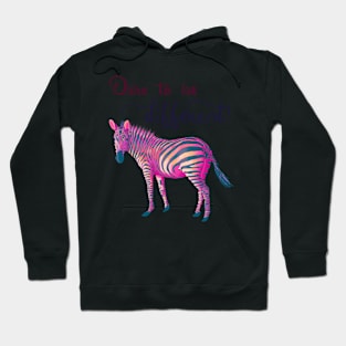 Dare to be Different - Pink &amp; Blue on white Hoodie